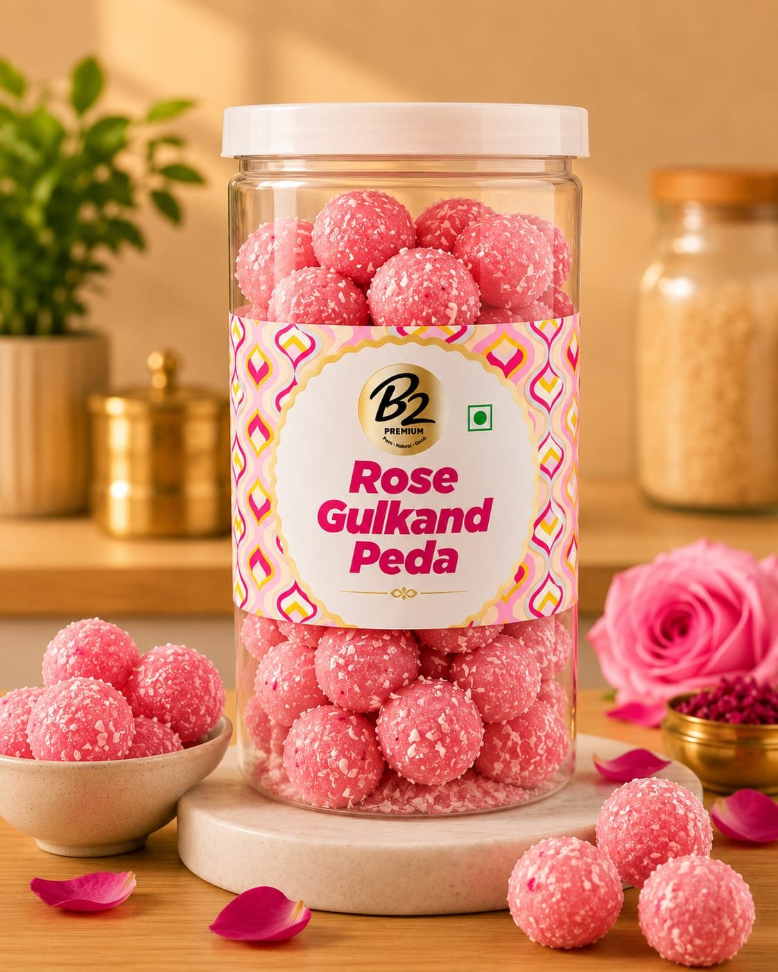 B2 Premium Rose Gulkand Peda